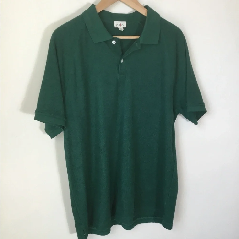 J. Crew Men’s‎ Textured Terry Short Sleeve Polo Shirt